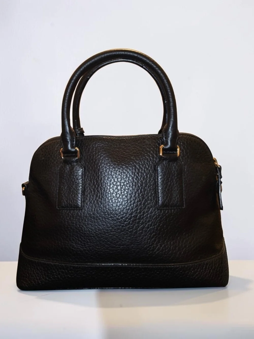 Kate Spade Black Leather Satchel/Crossbody with Gold Hardware